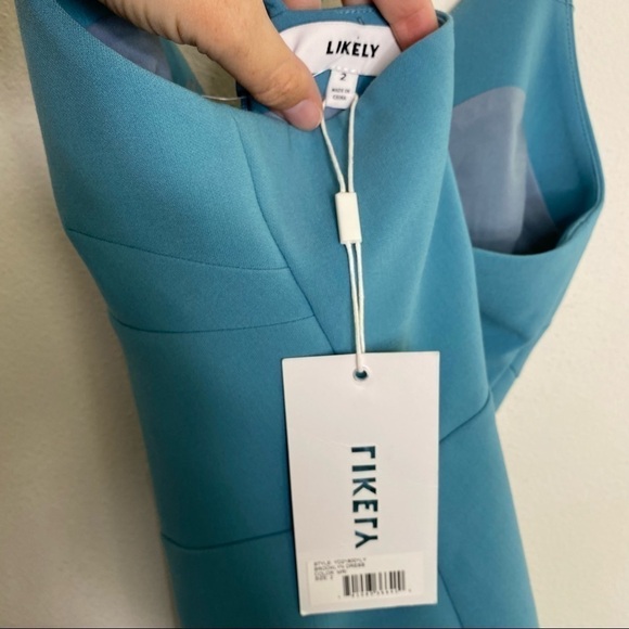 Likely Brooklyn teal sheath dress - Picture 3 of 6